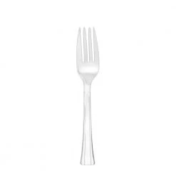 King Zak Premium Heavy Weight Plastic Clear Combo Cutlery