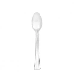 King Zak Premium Heavy Weight Plastic Clear Combo Cutlery