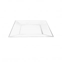 King Zak Premium Extra Heavy Weight Plastic Squares Dinnerware