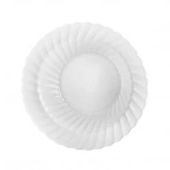 King Zak Premium Extra Heavy Weight Plastic Scalloped Dinnerware Tabletop