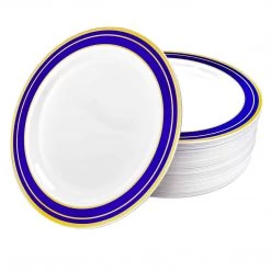 King Zak Premium Extra Heavy Weight Plastic Magnificence Dinnerware Disposable Dinnerware