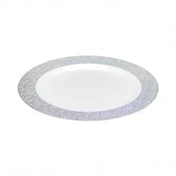 King Zak Premium Extra Heavy Weight Plastic Sparkle Dinnerware