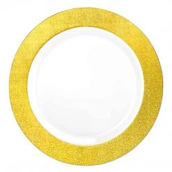 King Zak Premium Extra Heavy Weight Plastic Sparkle Dinnerware