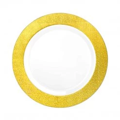 King Zak Premium Extra Heavy Weight Plastic Sparkle Dinnerware