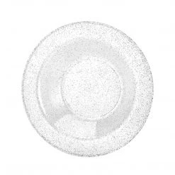 King Zak Premium Extra Heavy Weight Plastic Glitter Dinnerware