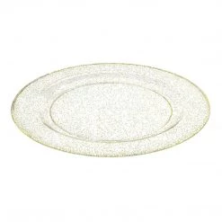 King Zak Premium Extra Heavy Weight Plastic Glitter Dinnerware