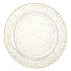 King Zak Premium Extra Heavy Weight Plastic Glitter Dinnerware