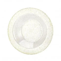 King Zak Premium Extra Heavy Weight Plastic Glitter Dinnerware