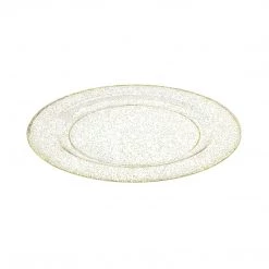King Zak Premium Extra Heavy Weight Plastic Glitter Dinnerware