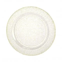 King Zak Premium Extra Heavy Weight Plastic Glitter Dinnerware