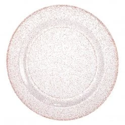 King Zak Premium Extra Heavy Weight Plastic Glitter Dinnerware