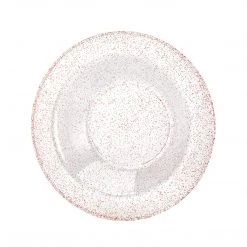King Zak Premium Extra Heavy Weight Plastic Glitter Dinnerware