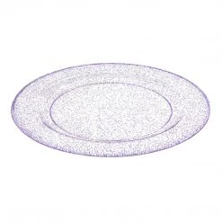 King Zak Premium Extra Heavy Weight Plastic Glitter Dinnerware