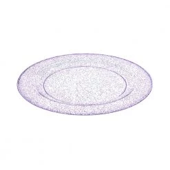 King Zak Premium Extra Heavy Weight Plastic Glitter Dinnerware