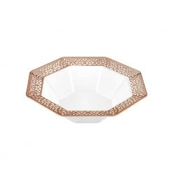 King Zak Tabletop Premium Extra Heavy Weight Plastic Lacetagon Dinnerware