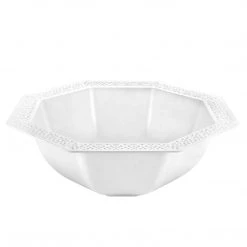 King Zak Premium Extra Heavy Weight Plastic Lacetagon Servingware