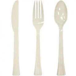King Zak Premium Extra Heavy Weight Plastic Combo Cutlery Party