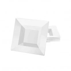King Zak Premium Extra Heavy Weight Plastic Squares Dinnerware