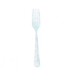 King Zak Premium Extra Heavy Weight Plastic Glitter Combo Cutlery Disposable Dinnerware Cutlery