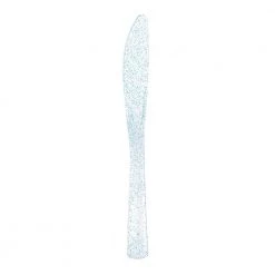 King Zak Premium Extra Heavy Weight Plastic Glitter Combo Cutlery Disposable Dinnerware Cutlery