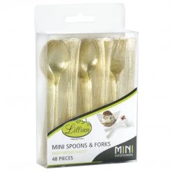 King Zak Premium Plastic Glitter Mini Cutlery Disposable Dinnerware Cutlery 8 King Zak Premium Plastic Glitter Mini Cutlery Disposable Dinnerware Cutlery
