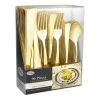 King Zak Premium Extra Heavy Weight Plastic Polished Combo Cutlery Disposable Dinnerware Cutlery