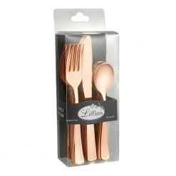 King Zak Premium Extra Heavy Weight Plastic Polished Combo Cutlery Disposable Dinnerware Cutlery