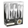 King Zak Premium Extra Heavy Weight Plastic Pebbled Cutlery