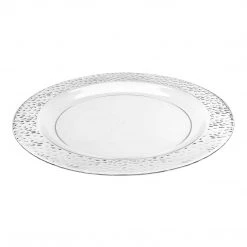 King Zak Premium Extra Heavy Weight Plastic Pebbled Dinnerware Disposable Dinnerware