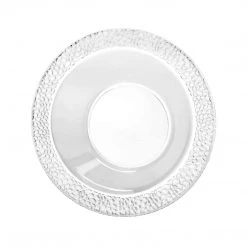 King Zak Premium Extra Heavy Weight Plastic Pebbled Dinnerware Disposable Dinnerware