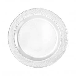 King Zak Premium Extra Heavy Weight Plastic Pebbled Dinnerware Disposable Dinnerware