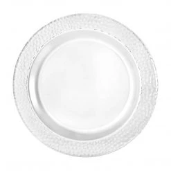 King Zak Premium Extra Heavy Weight Plastic Pebbled Dinnerware Disposable Dinnerware