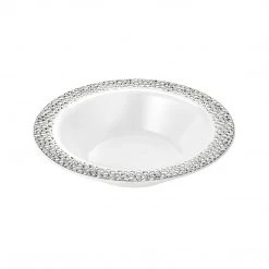 King Zak Premium Extra Heavy Weight Plastic Pebbled Dinnerware Disposable Dinnerware