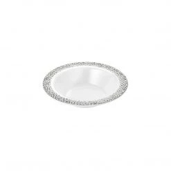 King Zak Premium Extra Heavy Weight Plastic Pebbled Dinnerware Disposable Dinnerware