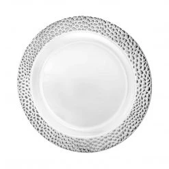 King Zak Premium Extra Heavy Weight Plastic Pebbled Dinnerware Disposable Dinnerware