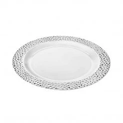 King Zak Premium Extra Heavy Weight Plastic Pebbled Dinnerware Disposable Dinnerware