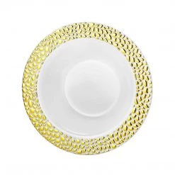 King Zak Premium Extra Heavy Weight Plastic Pebbled Dinnerware Disposable Dinnerware