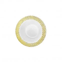 King Zak Premium Extra Heavy Weight Plastic Pebbled Dinnerware Disposable Dinnerware