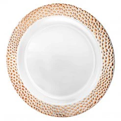 King Zak Premium Extra Heavy Weight Plastic Pebbled Dinnerware Disposable Dinnerware