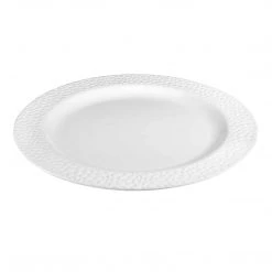 King Zak Premium Extra Heavy Weight Plastic Pebbled Dinnerware Disposable Dinnerware
