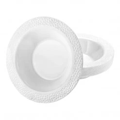 King Zak Premium Extra Heavy Weight Plastic Pebbled Dinnerware Disposable Dinnerware
