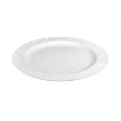 King Zak Premium Extra Heavy Weight Plastic Pebbled Dinnerware Disposable Dinnerware