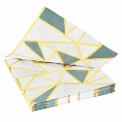 King Zak Premium Paper Decorative Foil Stamp Printed Napkin Party