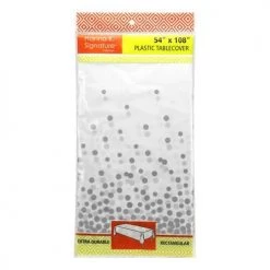 King Zak Everyday Tableware Premium Heavy Weight Plastic Confettie TablecoverSize Options: 54inchx108inch Tablecover