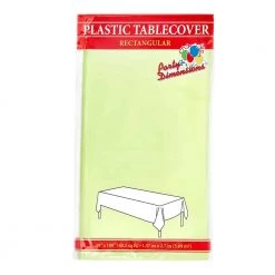 King Zak Everyday Disposable Tablecovers Plastic Solid Color Party 54inchx108inch Tablecover