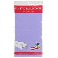 King Zak Everyday Disposable Tablecovers Plastic Solid Color Party 54inchx108inch Tablecover
