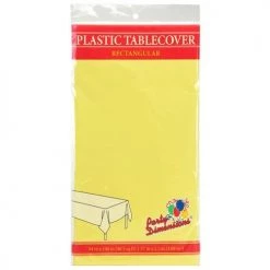 King Zak Everyday Disposable Tablecovers Plastic Solid Color Party 54inchx108inch Tablecover