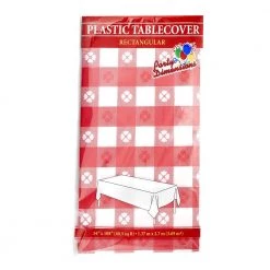 King Zak Everyday Disposable Tablecovers Plastic Solid Color Party 54inchx108inch Tablecover