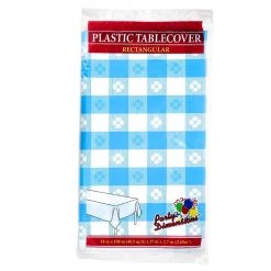 King Zak Everyday Disposable Tablecovers Plastic Solid Color Party 54inchx108inch Tablecover