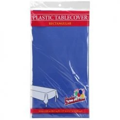 King Zak Everyday Disposable Tablecovers Plastic Solid Color Party 54inchx108inch Tablecover